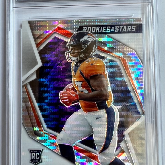 2021 Javonte Williams Rookies and Stars Pulsar Gem Mint 10 LGS. Short Print - Picture 3 of 4